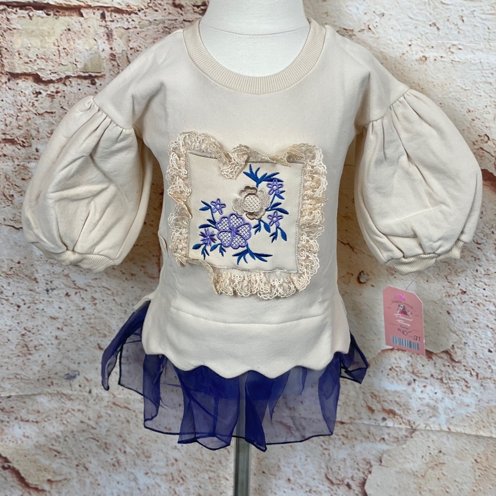 ❌ NWT Vintage Scalloped Embroider Sweatshirt Dress - Picture 9 of 15